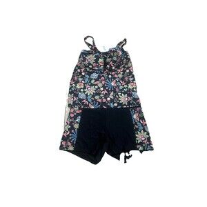 Halcurt Women’s Plus Size 2XL Two Piece Floral Tankini Tummy Control Pockets